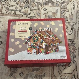 Gingerbread House Kit - Festive Red and Brown